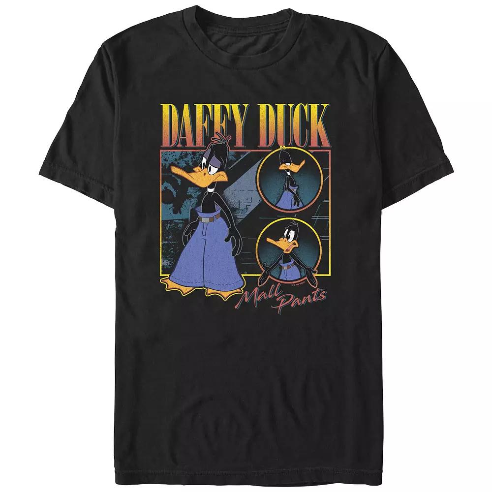 Men's Looney Tunes Daffy Duck Mall Pants Graphic Tee, Size: Large, Black Product Image
