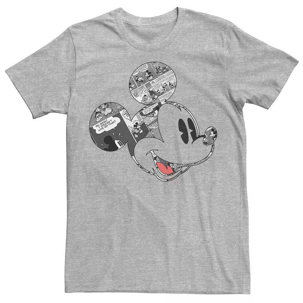 Disney's Mickey & Friends Mickey Comic Fill Men's Tee, Size: Large, Athletic Grey Product Image