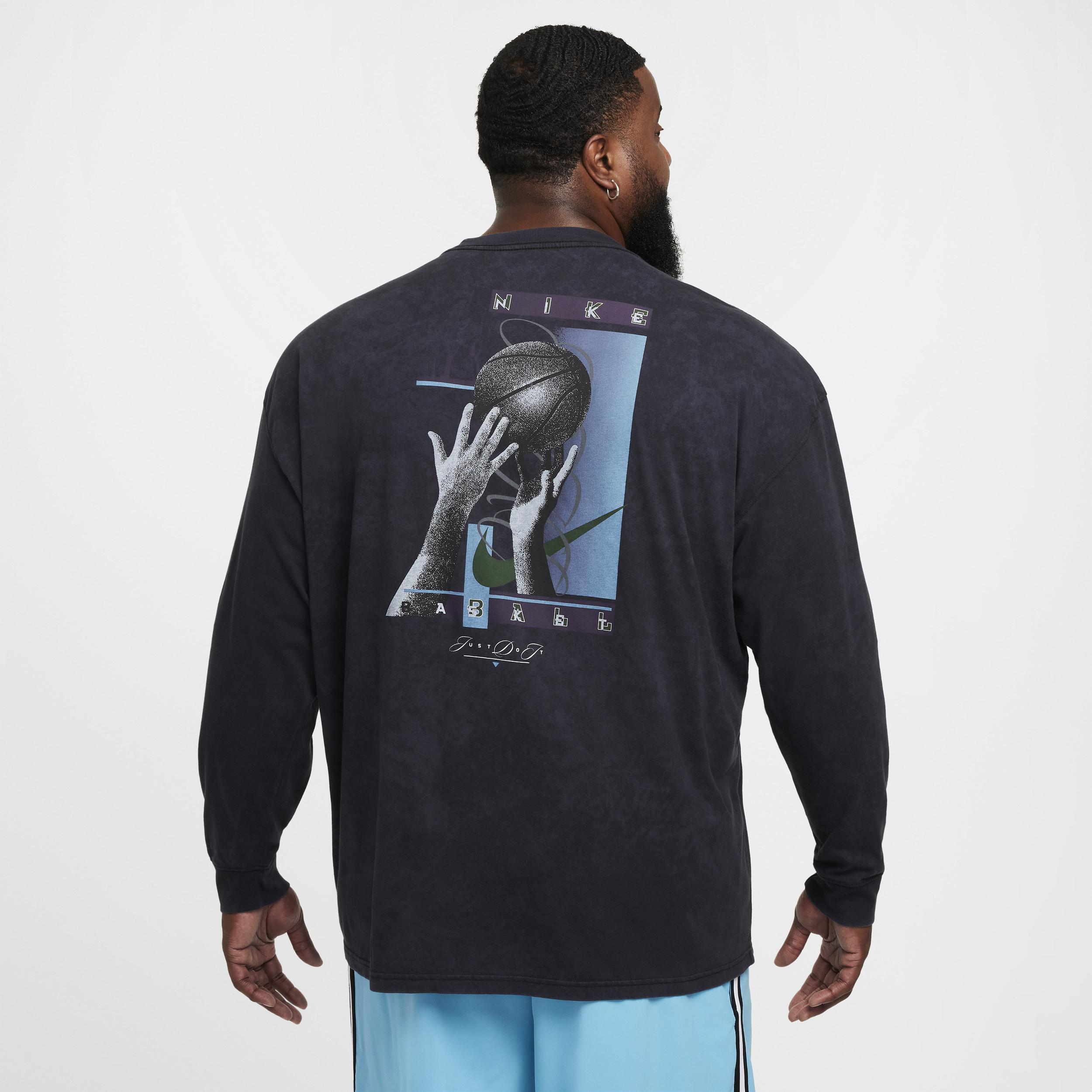 Nike Mens Max90 Long-Sleeve Basketball T-Shirt | HF6195-010 Product Image