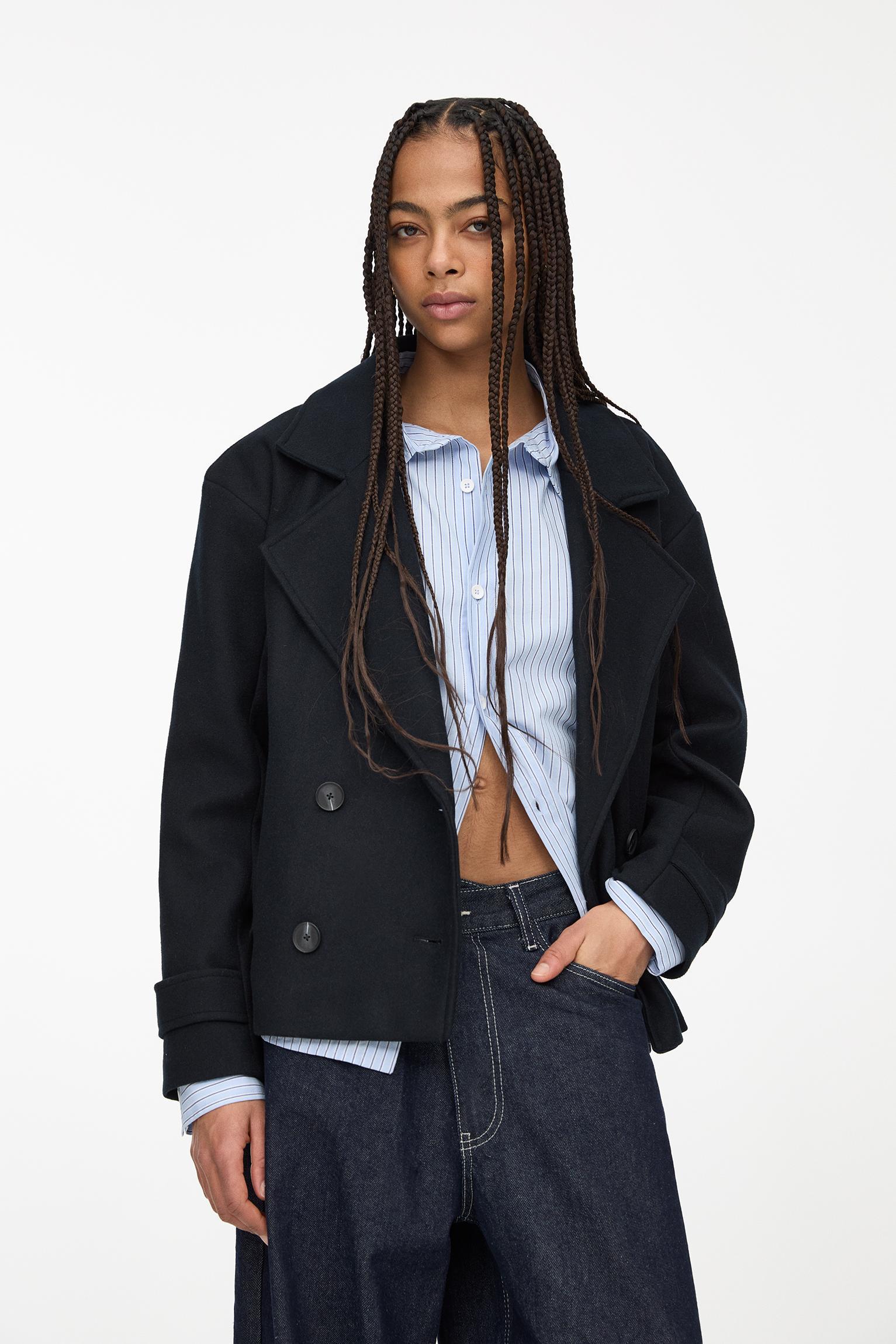 Short felt texture coat Product Image