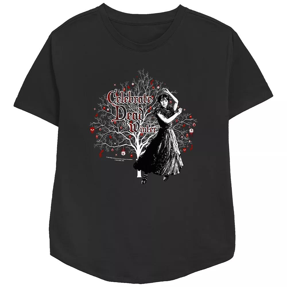 Women's Wednesday Celebrate The Dead Of Winter Relaxed Fit Graphic Tee,  Product Image