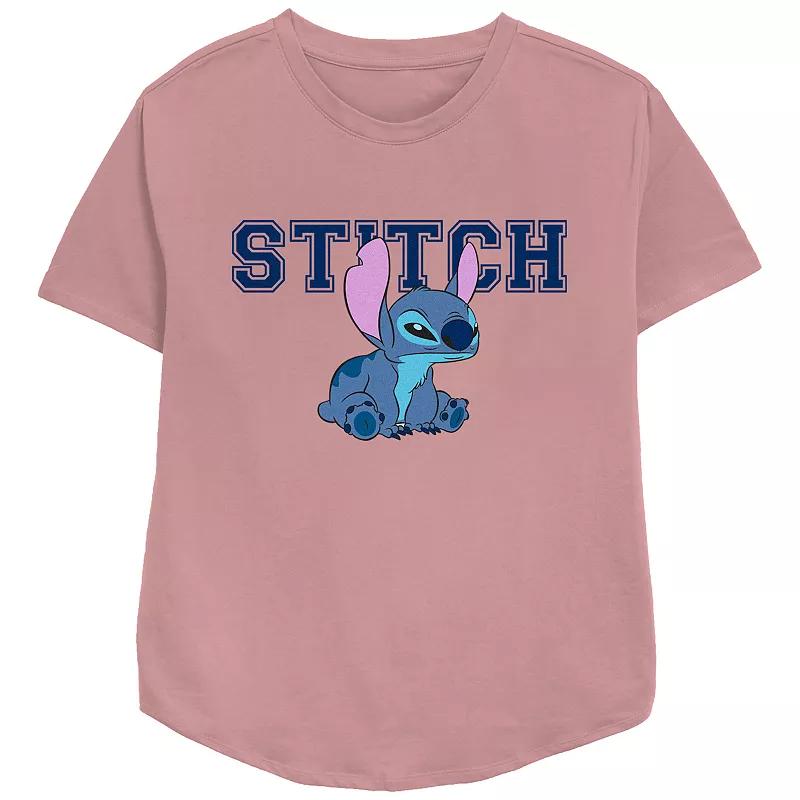 Disney's Lilo & Stitch Angry Sitting Stitch Relaxed Fit Women's Graphic Tee, Girl's,  Product Image