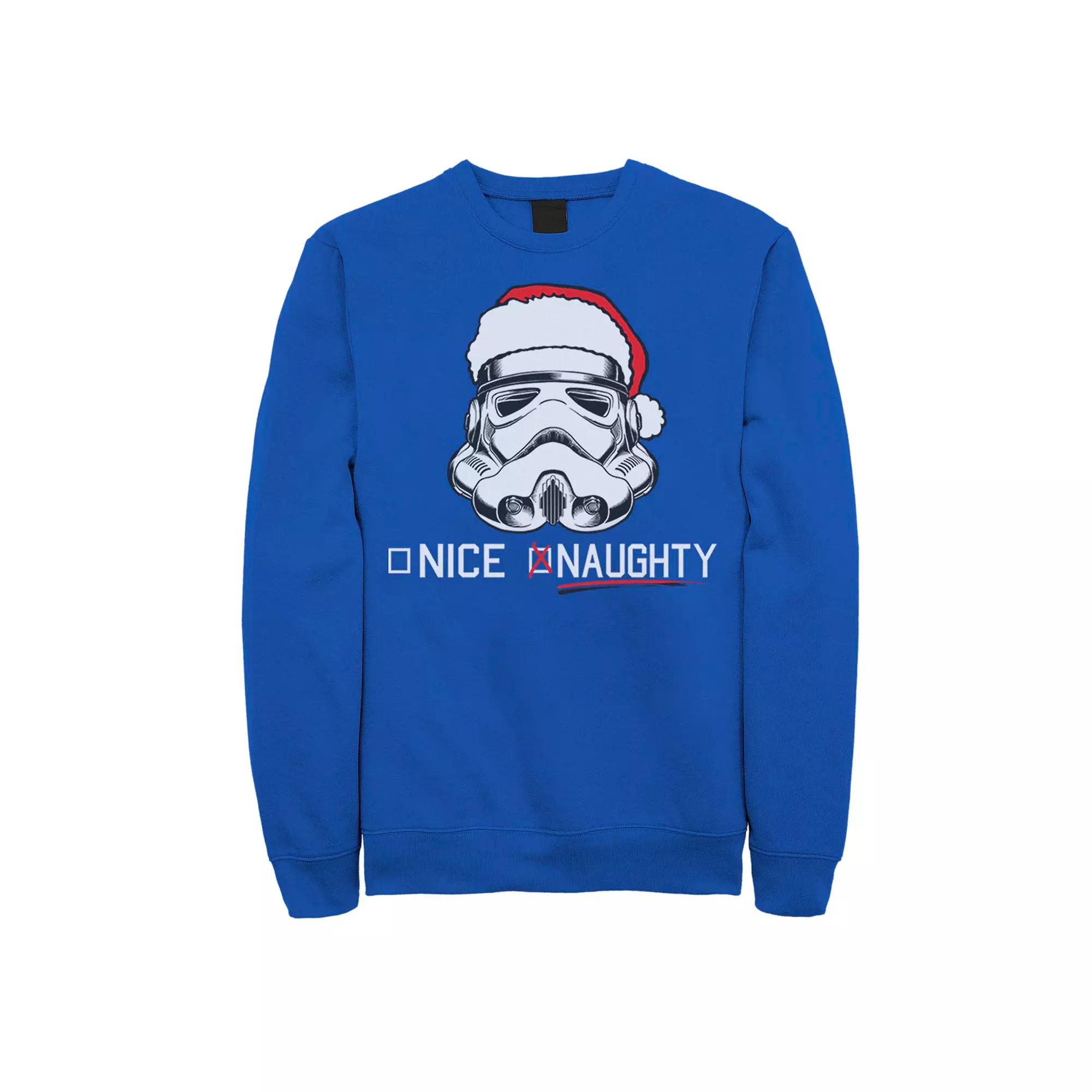 Men's Star Wars Stormtrooper Helmet Naughty & Nice Fleece,  Product Image