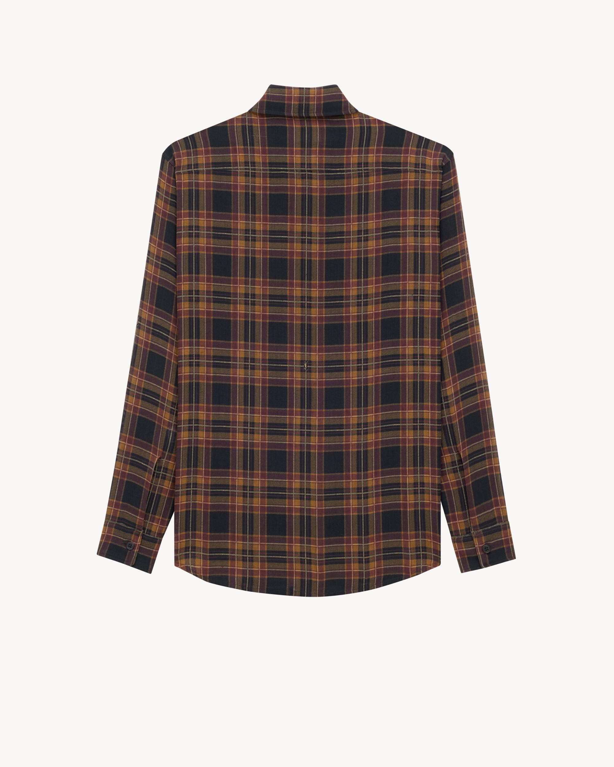 CASSANDRE lavallière shirt in wool tartan Product Image
