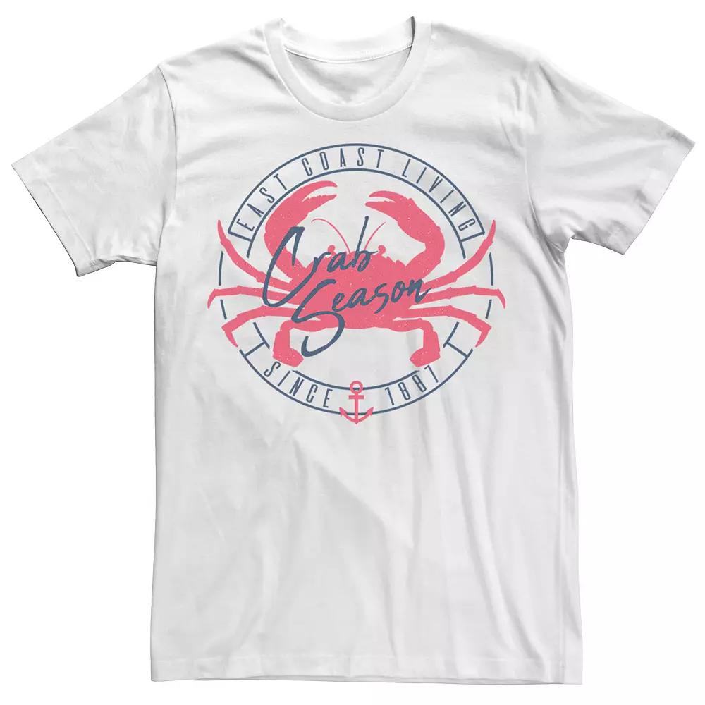 Big & Tall East Coast Living Crab Season Circle Tee, Men's,  Product Image