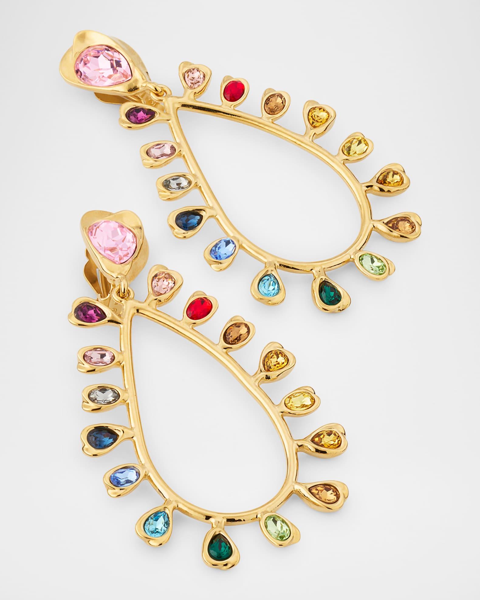 Multicolored Drop Scramble Earrings Product Image