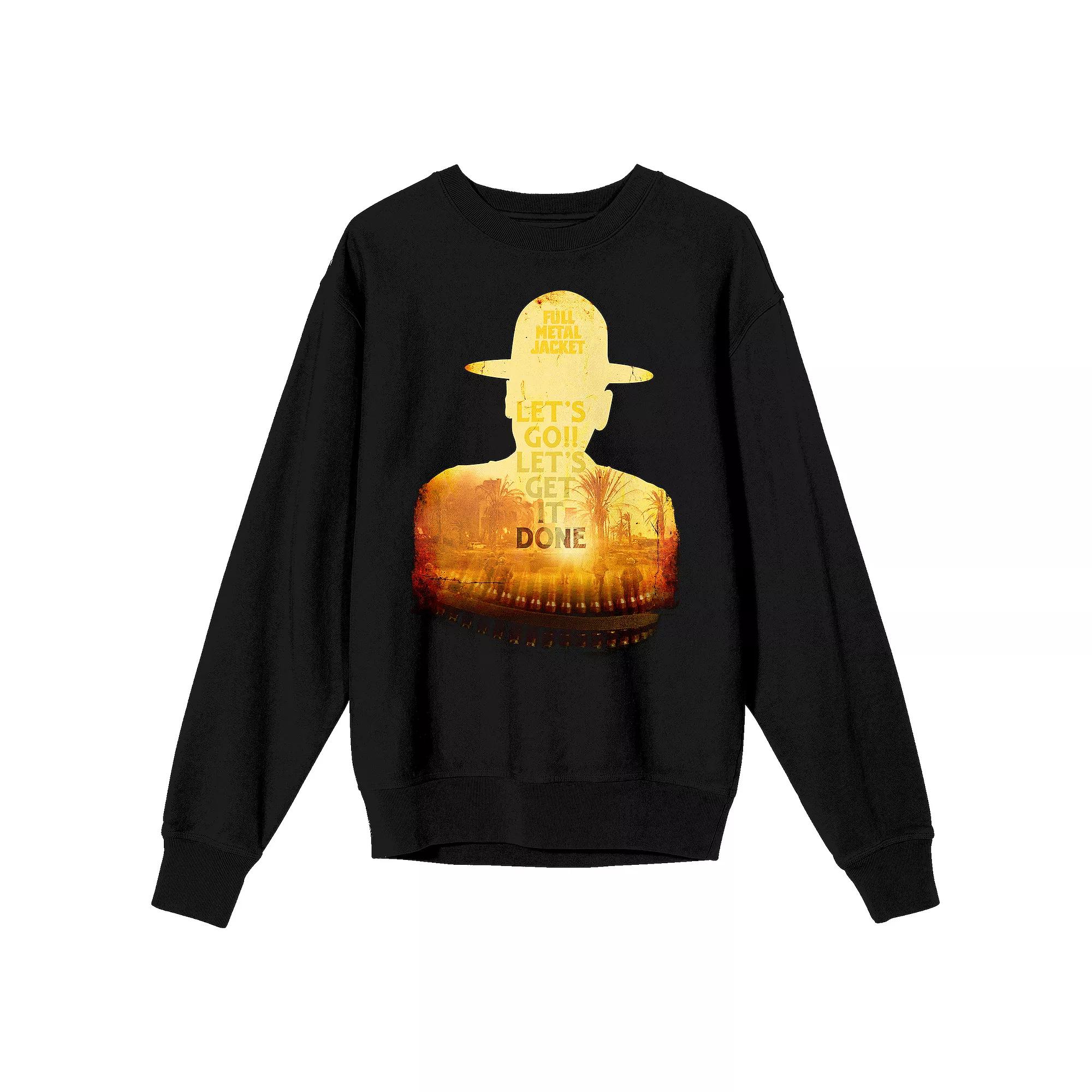 Men's Full Metal Jacket Drill Sergeant Silhouette Long Sleeve Graphic Tee,  Product Image