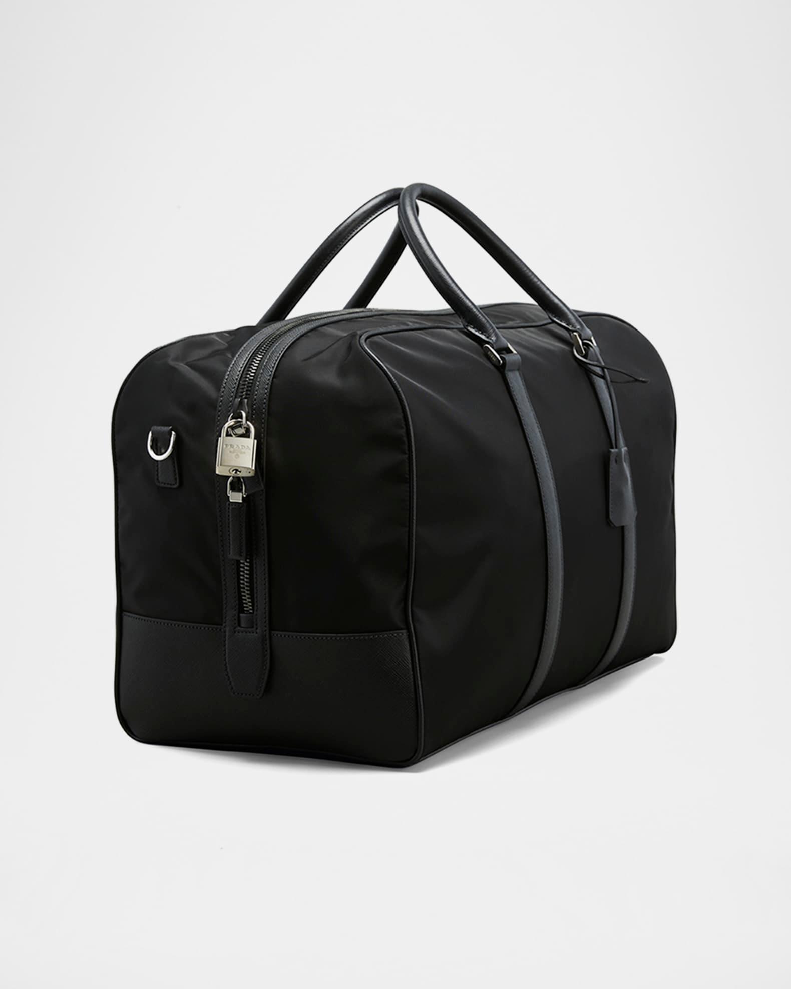 Men's Medium Re-Nylon and Saffiano Leather Duffel Bag Product Image