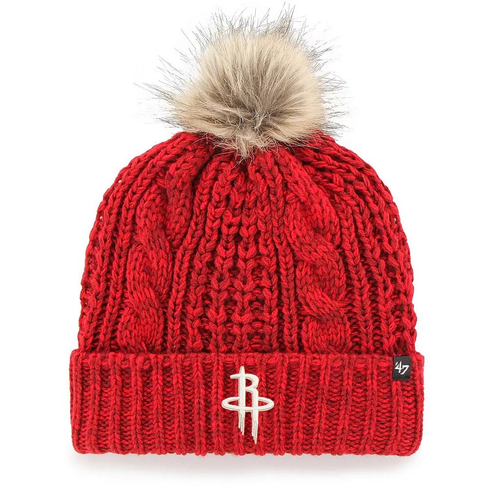 Women's '47 Red Houston Rockets Meeko Cuffed Knit Hat with Pom Product Image