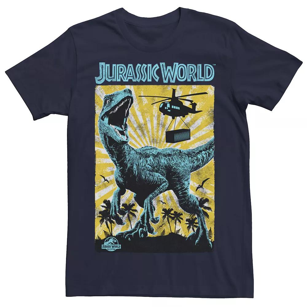 Men's Jurassic World T-Rex Color Pop Retro Poster Tee,  Product Image