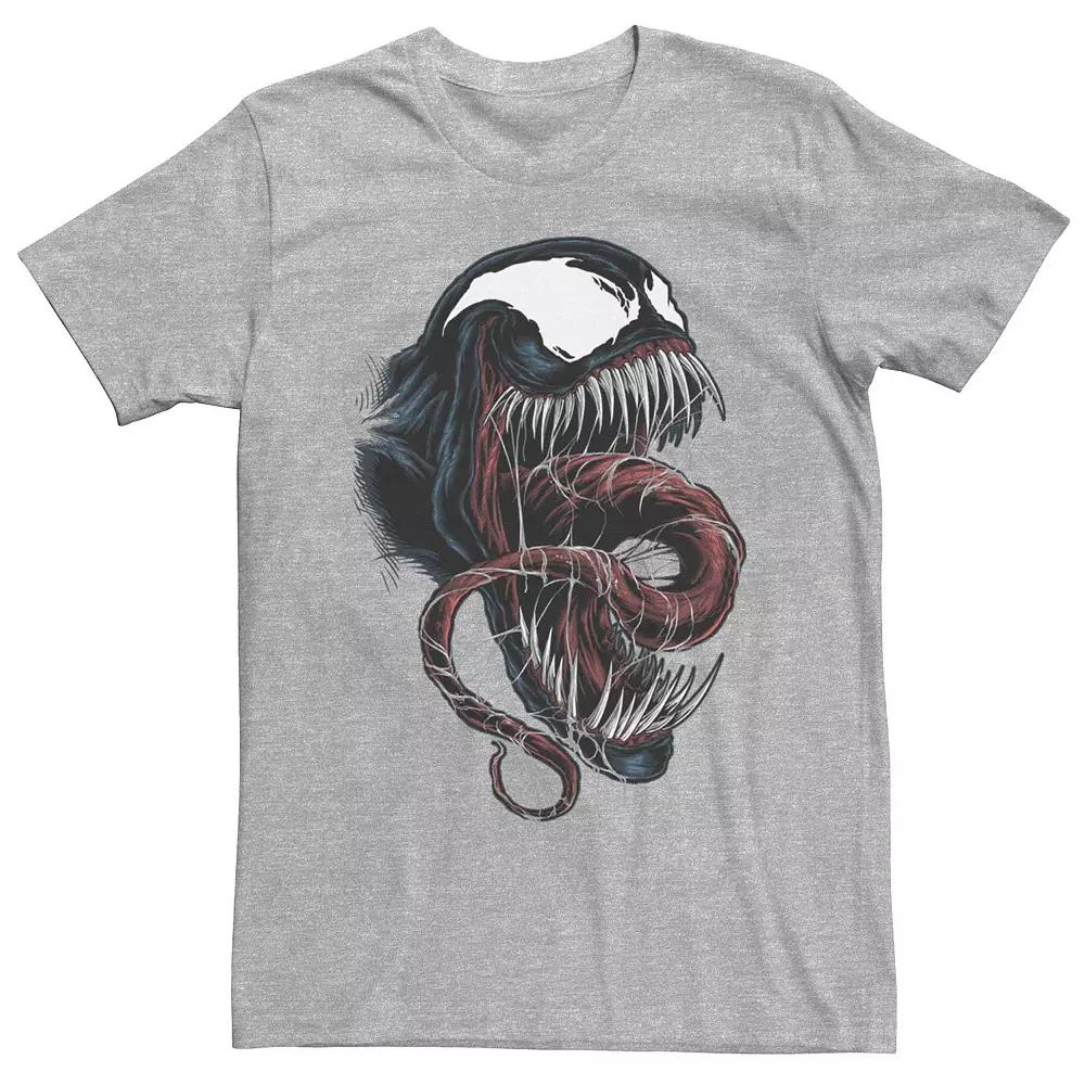 Men's Marvel Venom Head Shot Tee, Size: XL, Athletic Grey Product Image