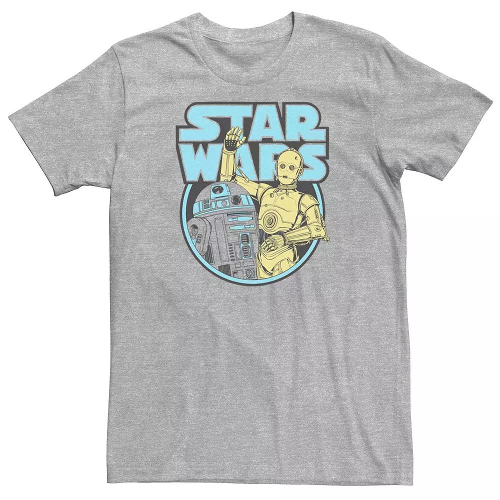 Big & Tall Star Wars C-3PO & R2-D2 Color Pop Star Wars Logo Tee, Men's,  Product Image