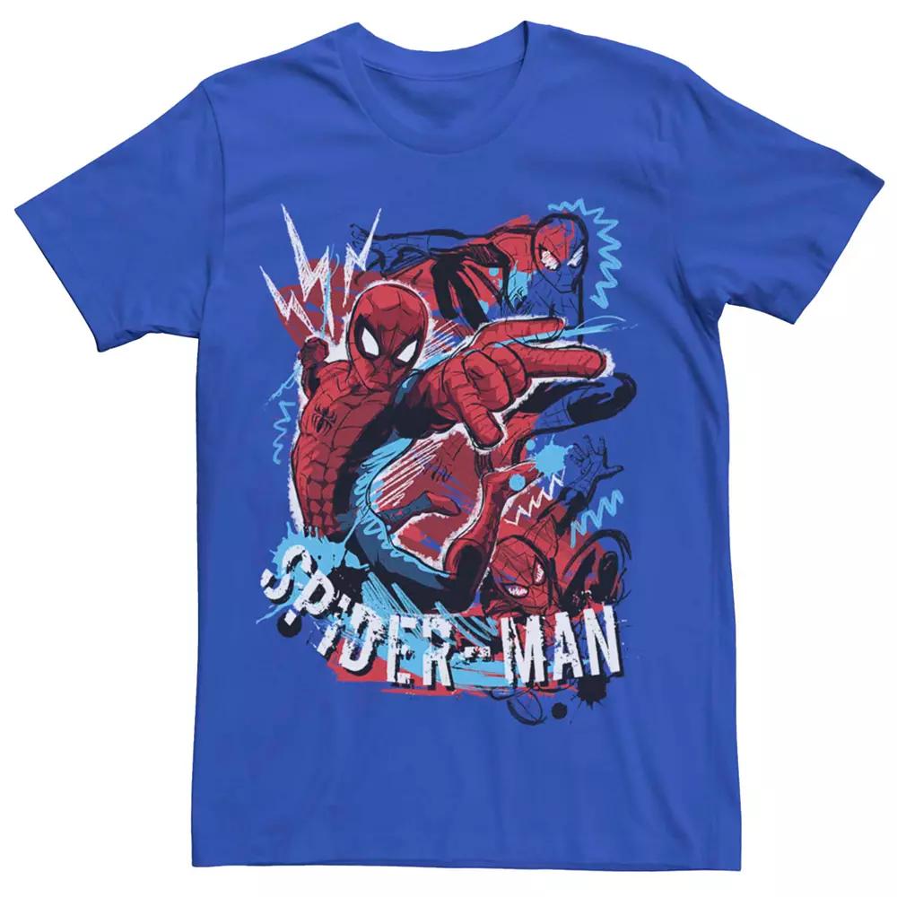 Men's Marvel Spider-Man Colorful Doodles Tee,  Product Image