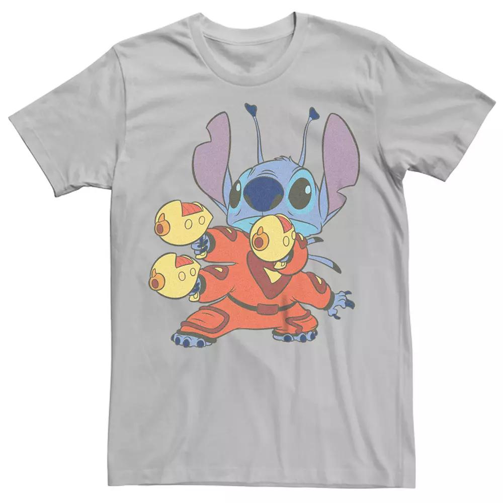 Disney's Lilo & Stitch Men's Experiment 626 Blasters Tee, Size: XS, Silver Product Image