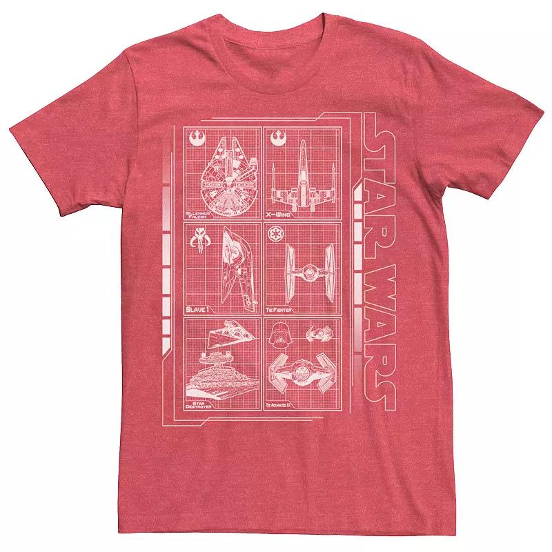 Men's Star Wars Battle Ships Schematic Tee,  Product Image