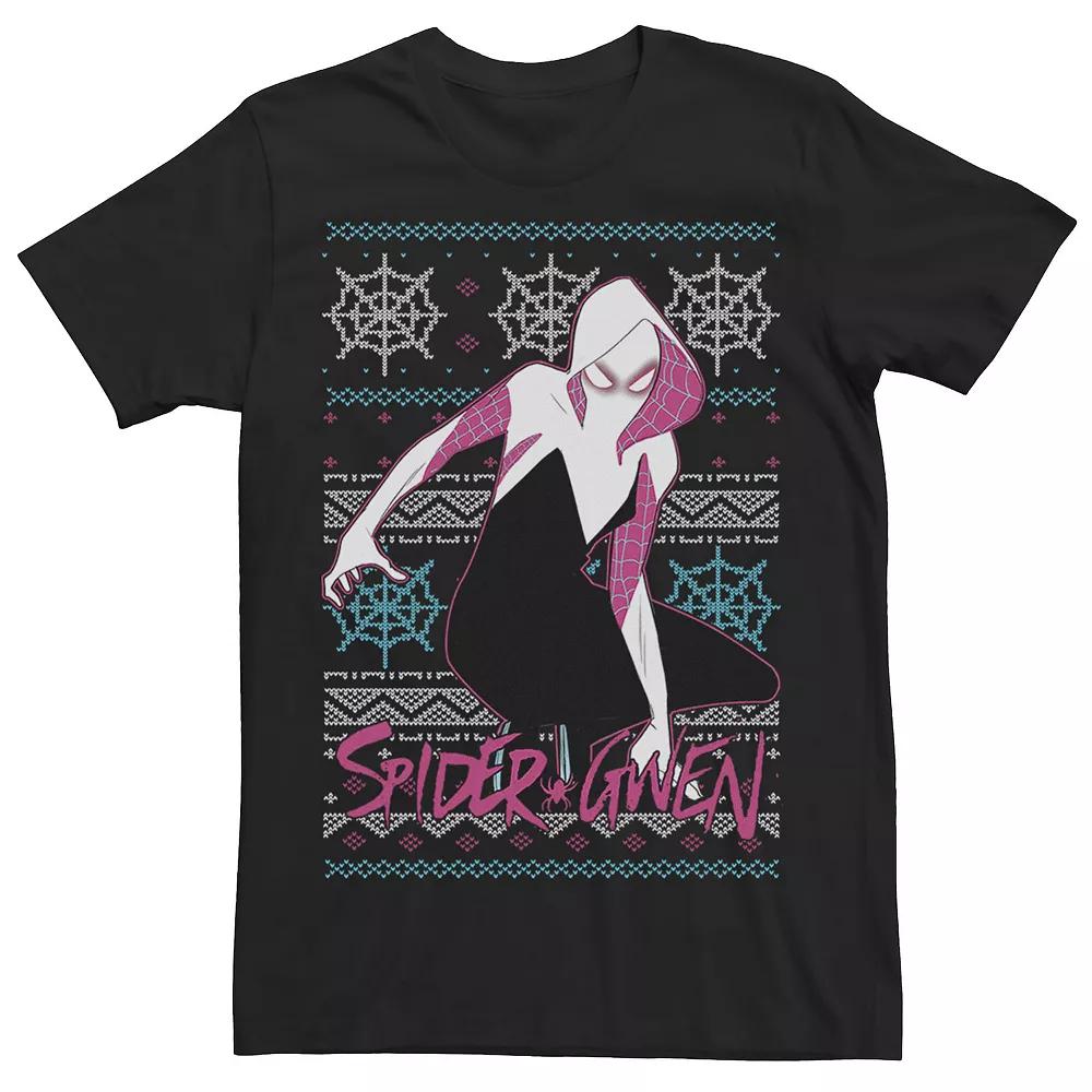 Big & Tall Marvel Spider Gwen Ugly Christmas Tee, Boy's,  Product Image