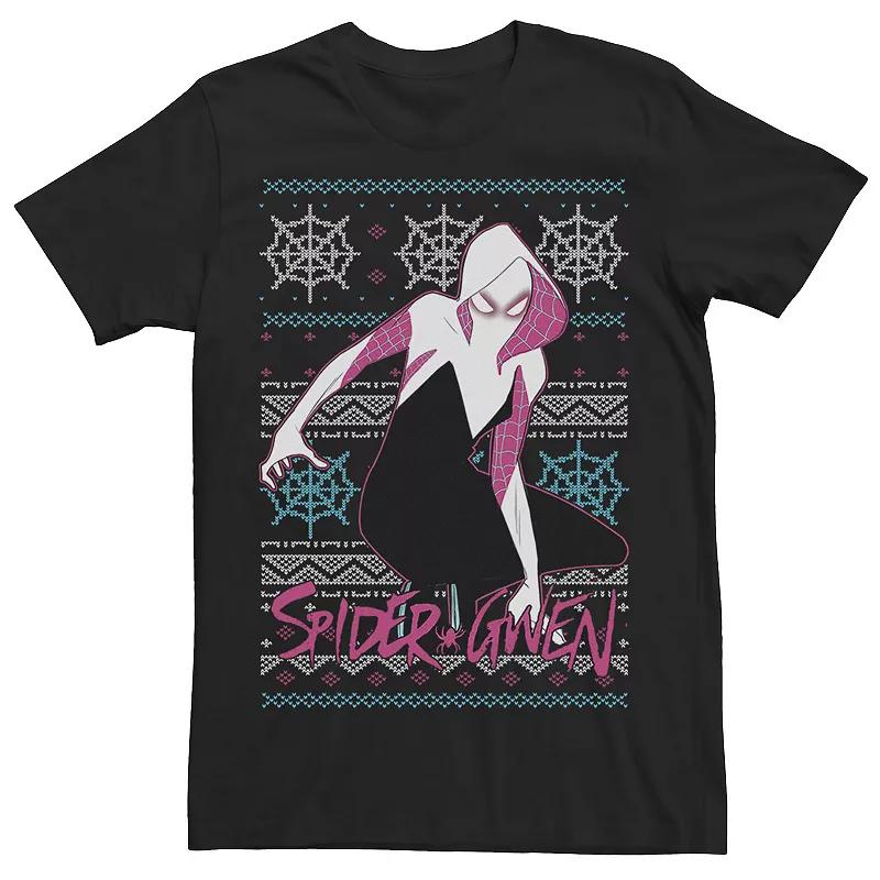 Big & Tall Marvel Spider Gwen Ugly Christmas Tee, Boy's,  Product Image