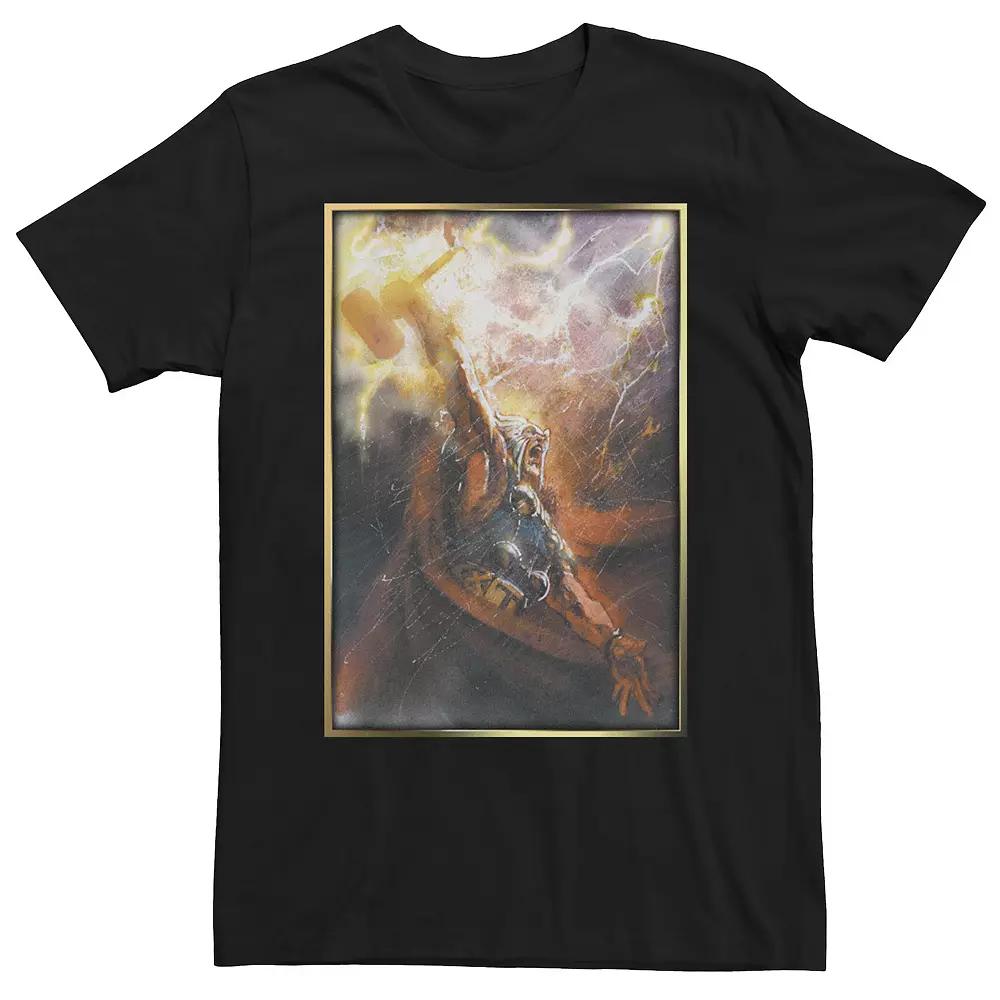 Men's Marvel Thor God Of Thunder Mjolnir Lightning Tee,  Product Image