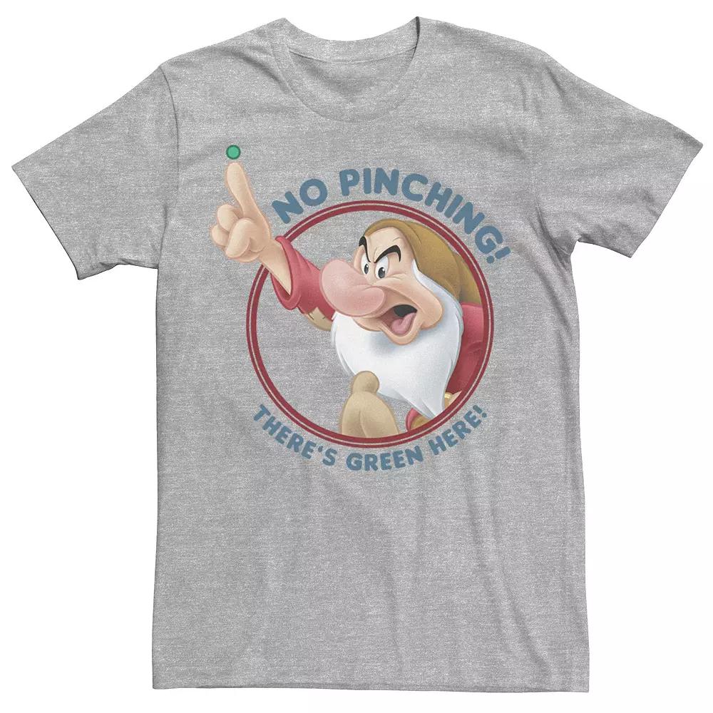 Disney's Snow White St. Patty's Grumpy No Pinching Men's Tee, Size: XS, Grey Heather Product Image