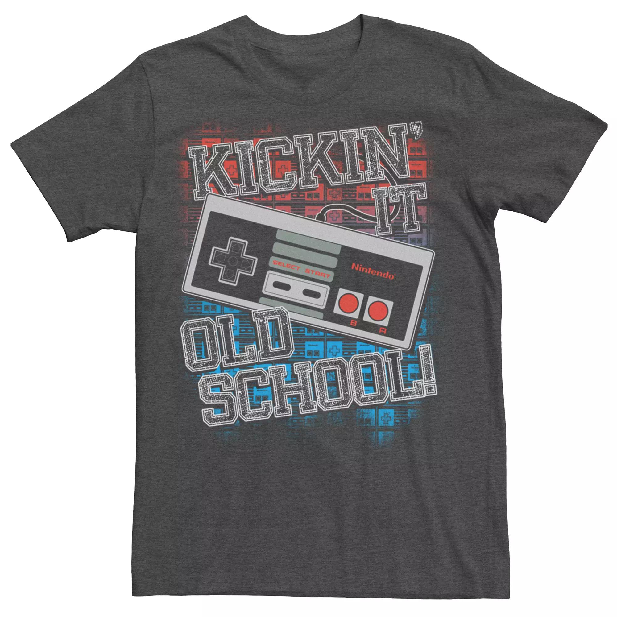 Mens Super Mario Bros Old School Tee Grey Heather Product Image