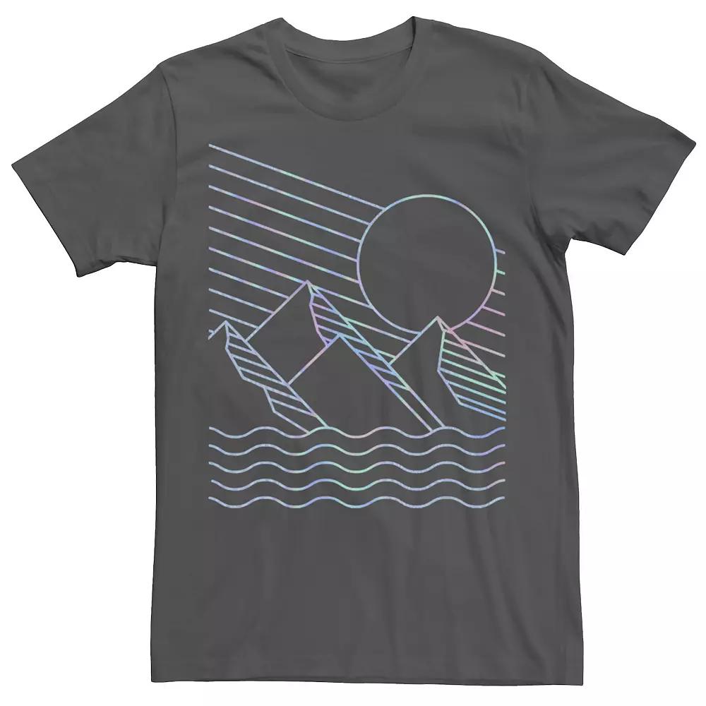 Men's Mountain Holo Rainbow Lines Tee,  Product Image