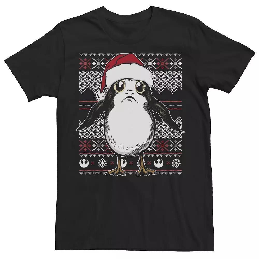 Men's Star Wars Porg Ugly Christmas Sweater Tee,  Product Image