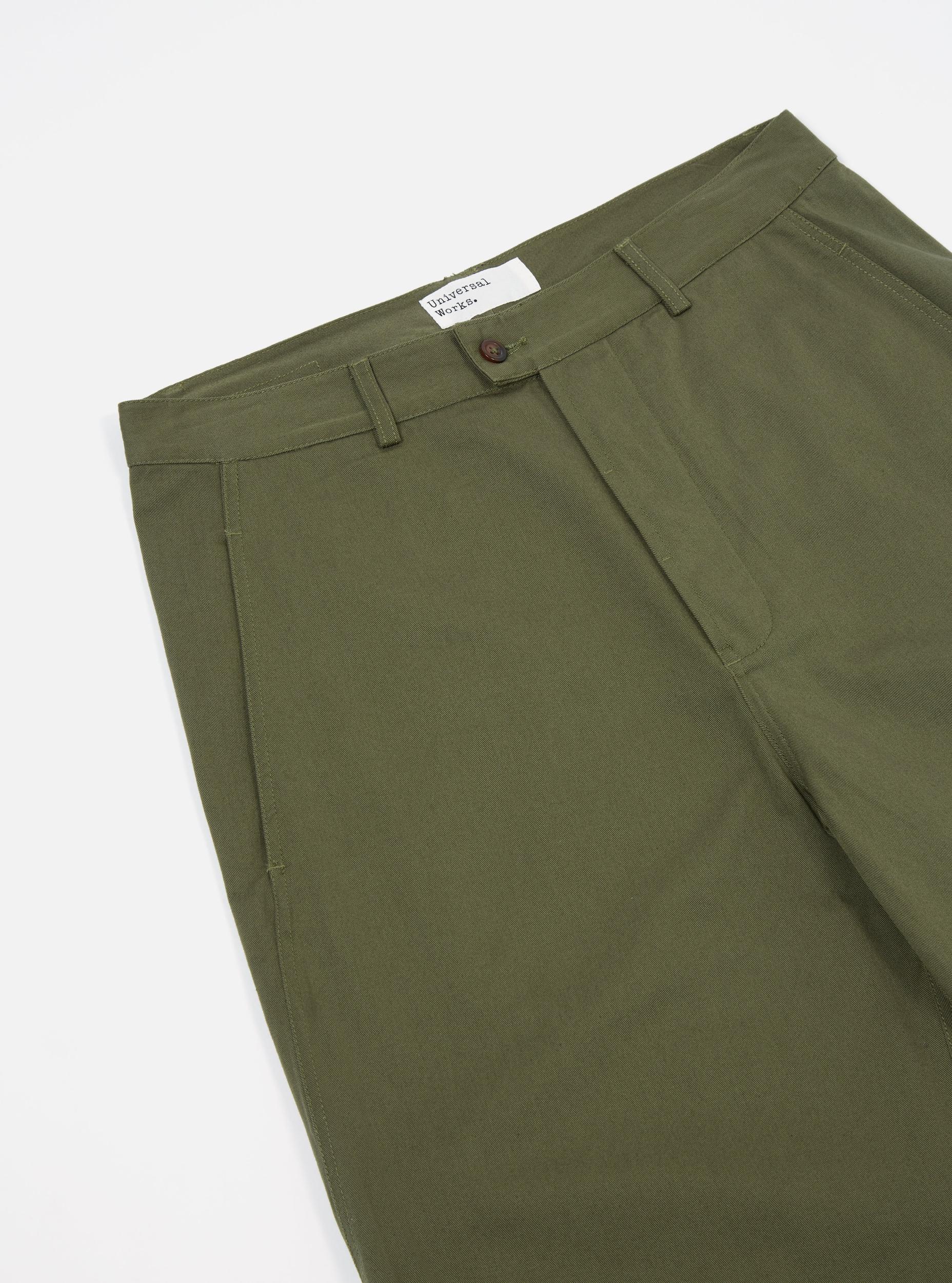 Light Olive Twill Curved Pant Product Image