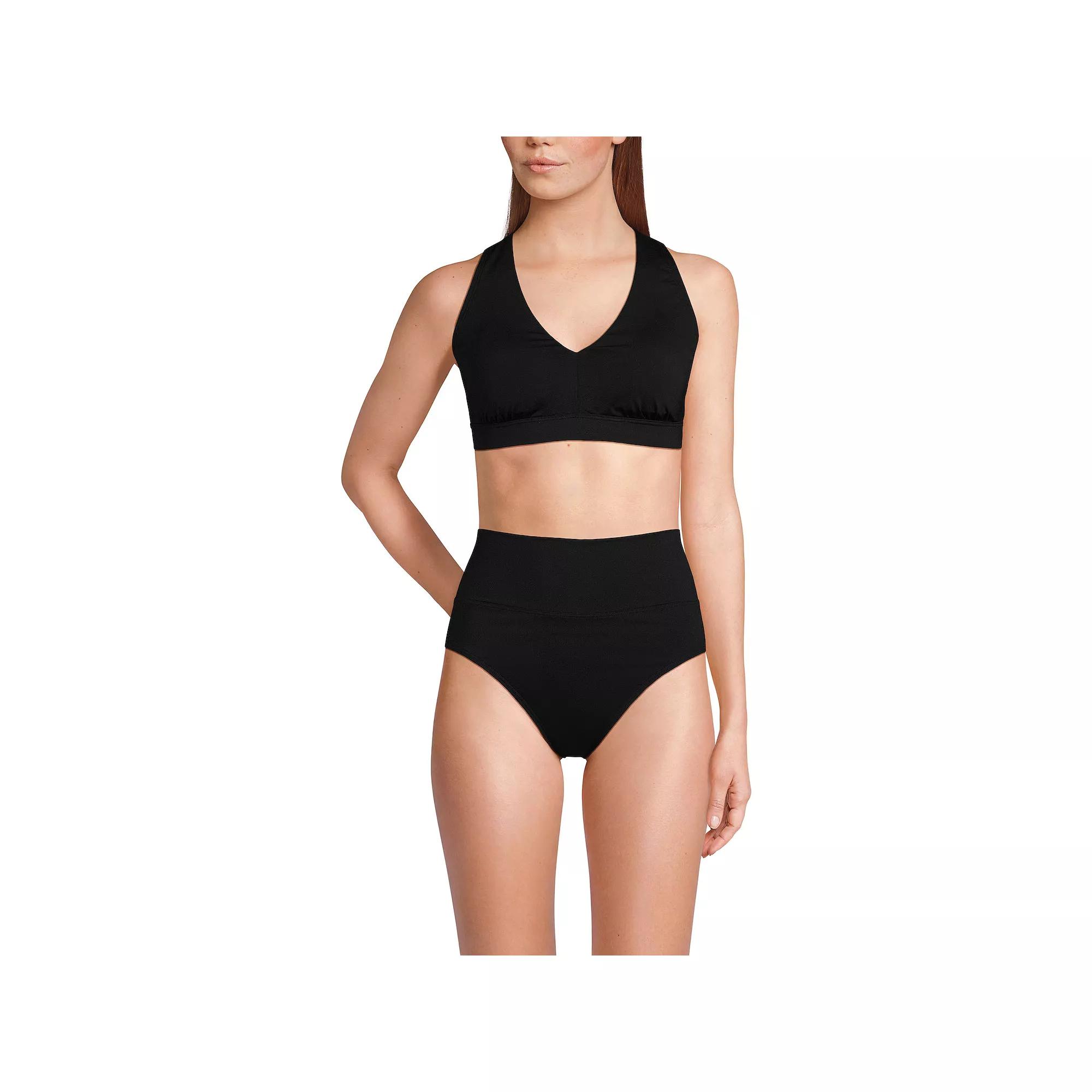 Women's Lands' End V-Neck Tankini & High Waisted Bottom 2-pc. Swimsuit Set,  Product Image