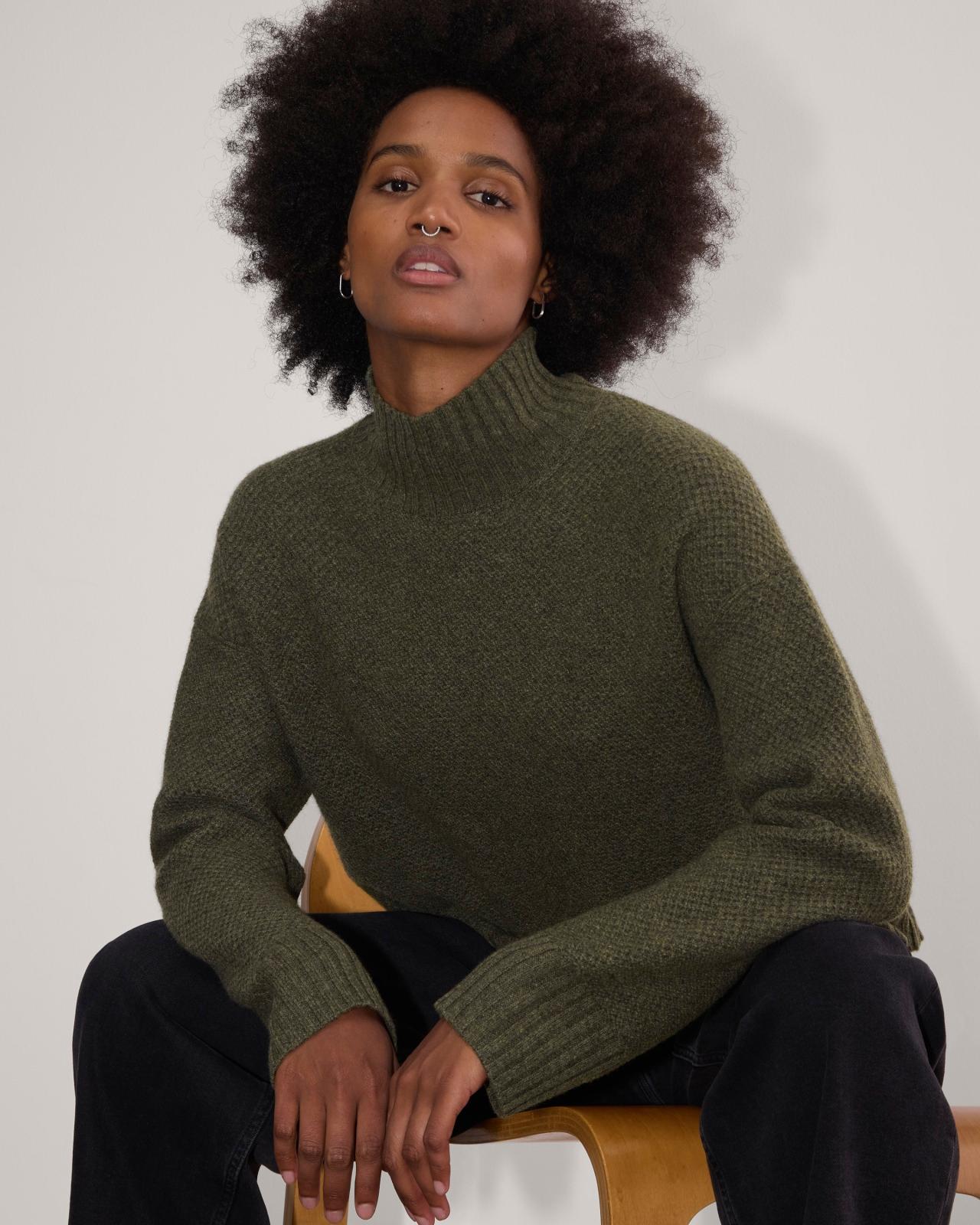 Womens Honeycomb Funnel Neck in Wool Cashmere Sweater by Everlane Product Image