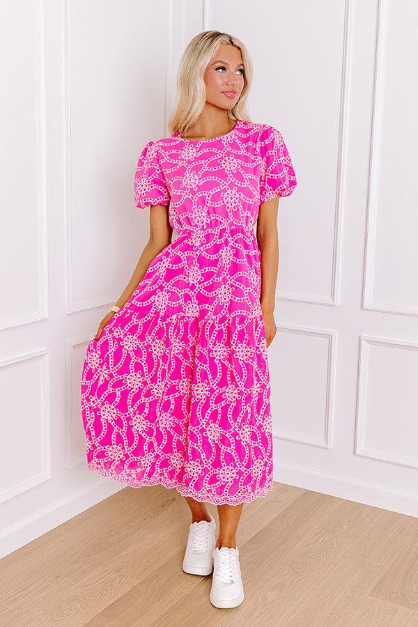 Sweet Surprise Eyelet Midi Dress Product Image