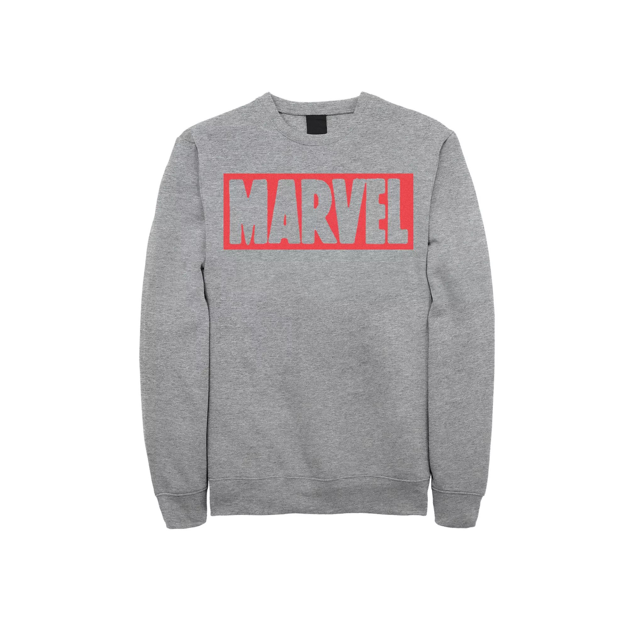 Men's Marvel Simple Brick Logo Outline Sweatshirt,  Product Image