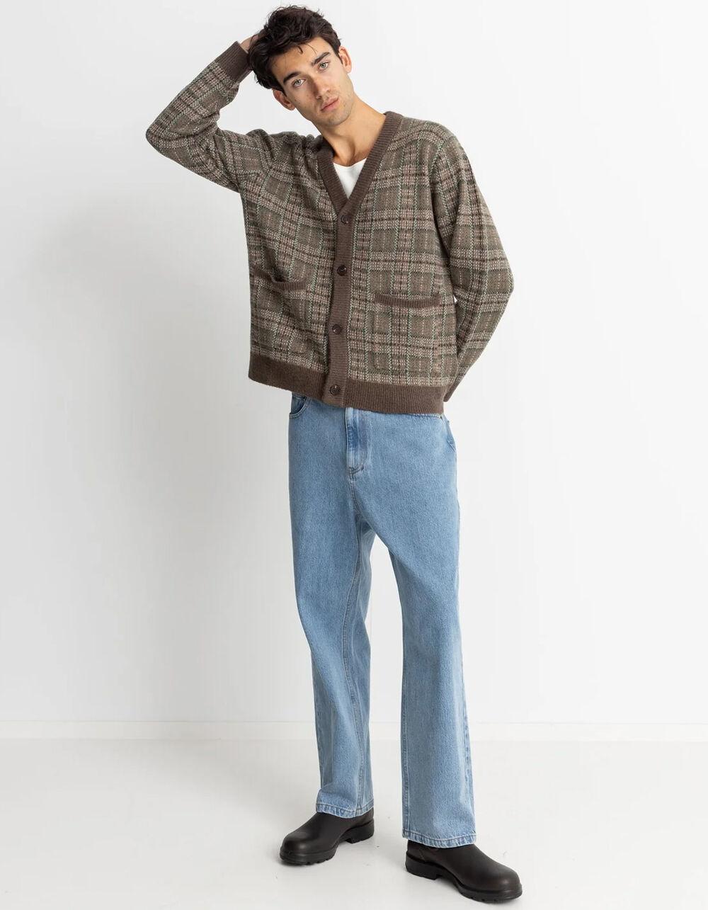 RHYTHM Mohair Criss Mens Cardigan - GREEN COMBO Product Image