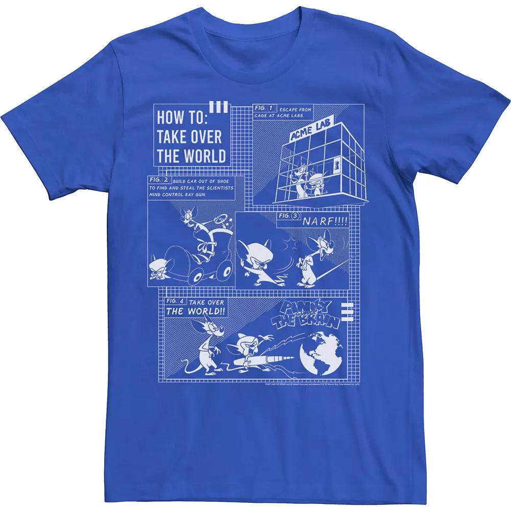 Men's Pinky And The Brain How To Take Over The World Schematic Tee,  Product Image