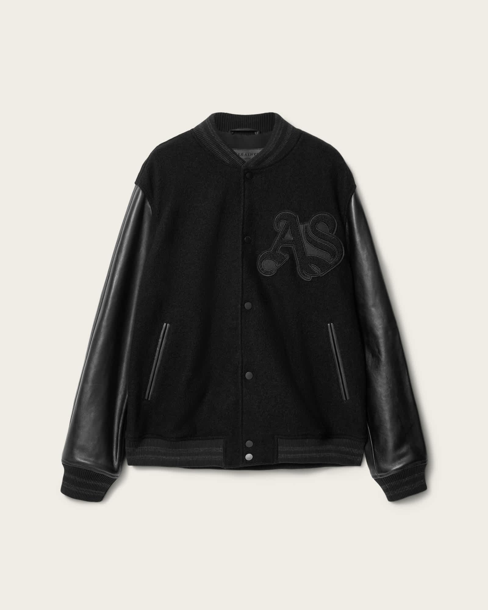 Holloway Bomber Jacket Black/Black | ALLSAINTS US Product Image