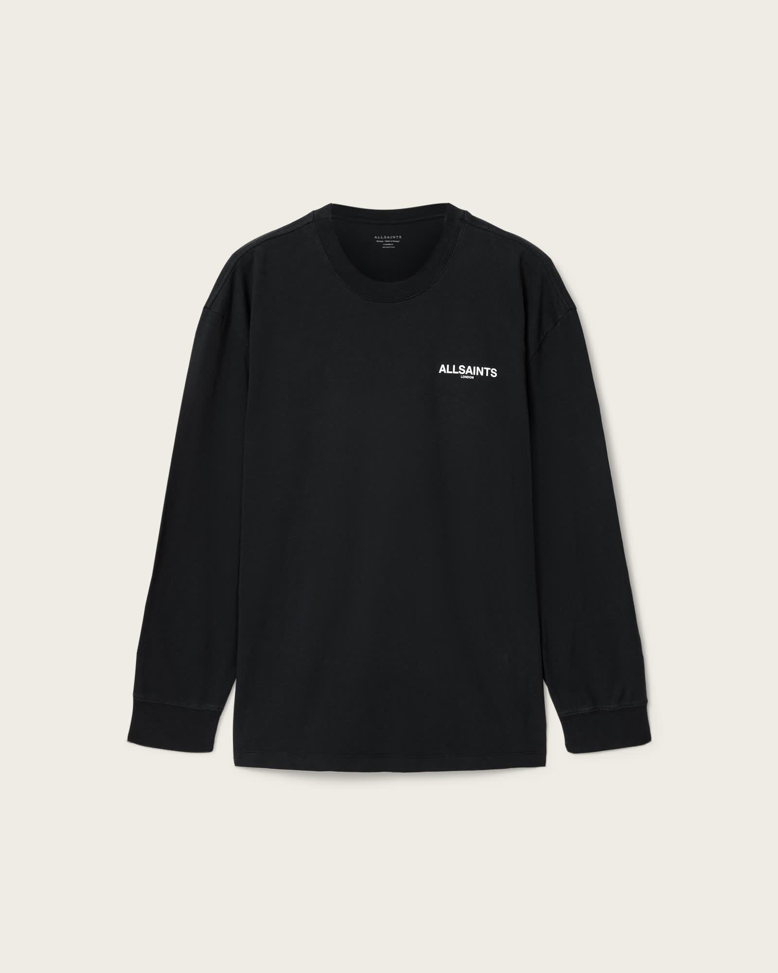 Guardian Oversized Graphic T-Shirt Jet Black | ALLSAINTS US Product Image