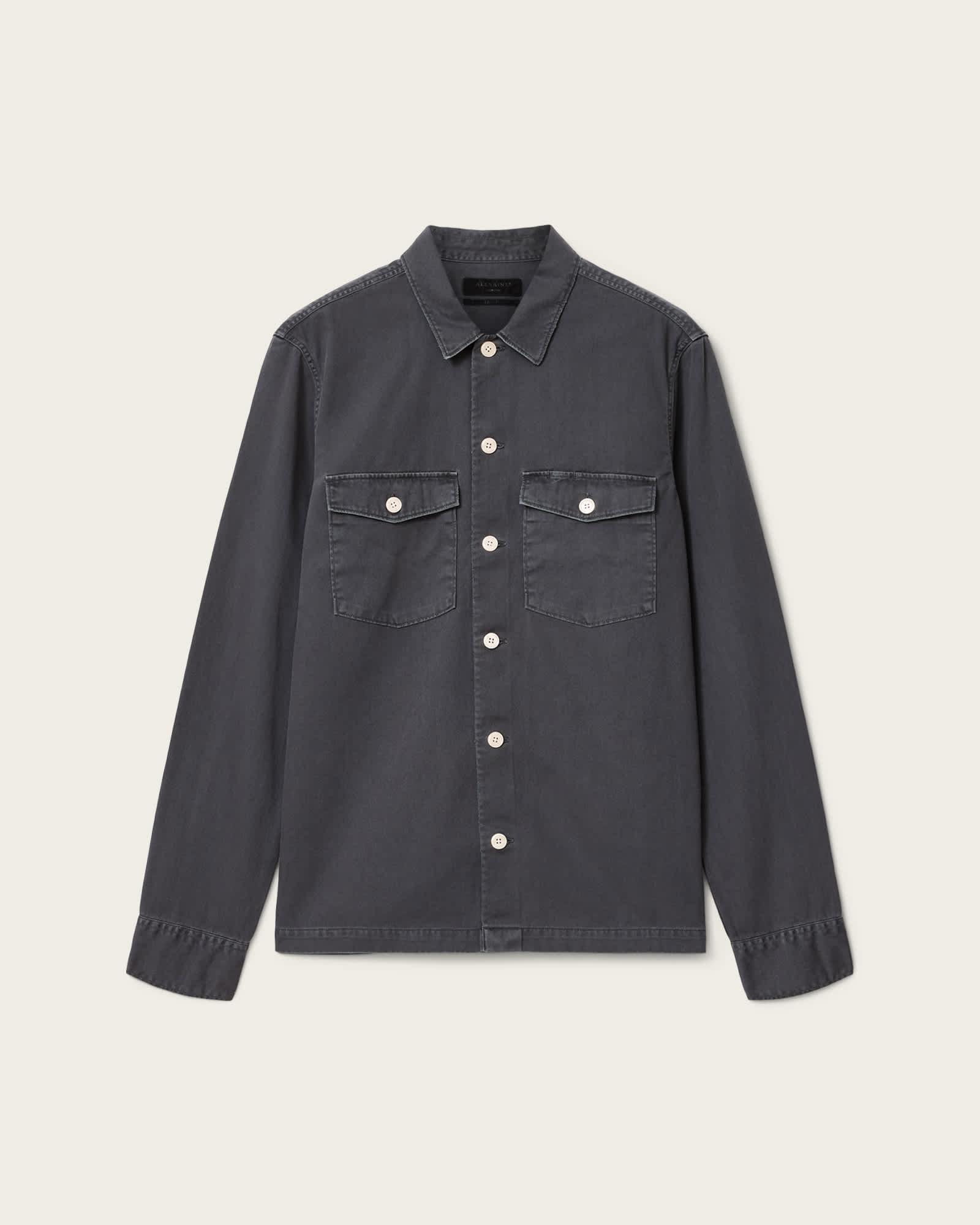Spotter Slim Fit Overshirt PARMA BLUE | ALLSAINTS US Product Image