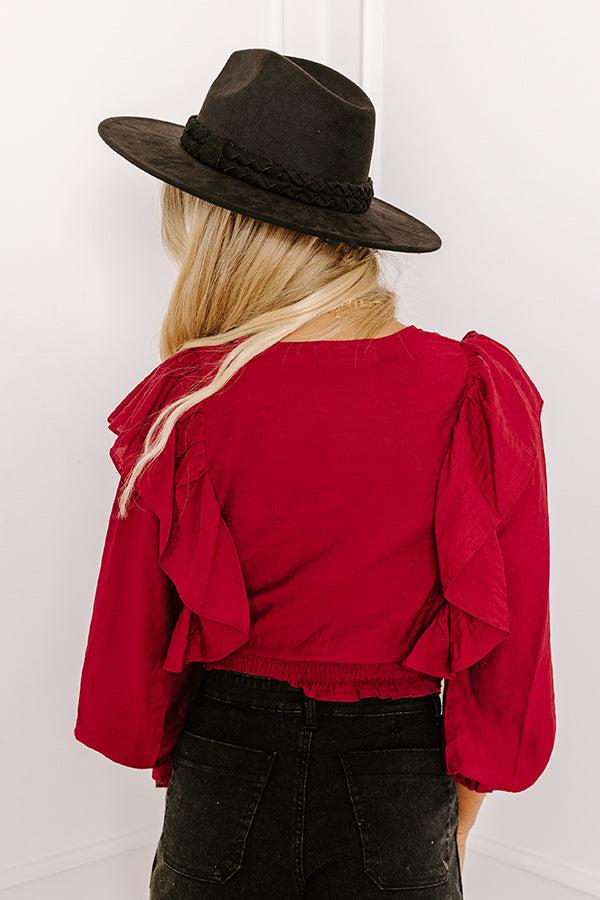 Novel Romance Top In Wine Product Image