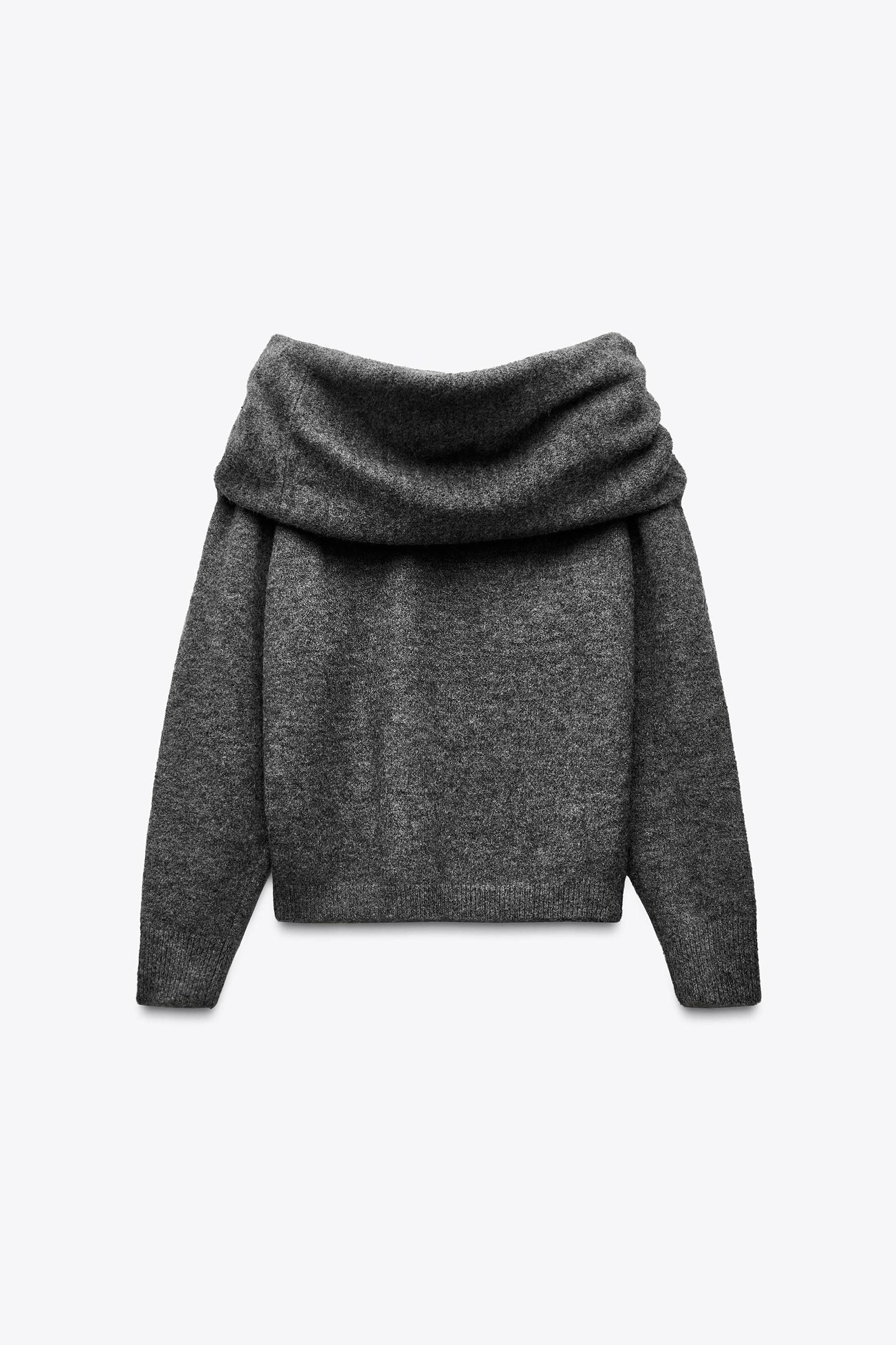OFF-THE-SHOULDER KNIT SWEATER Product Image