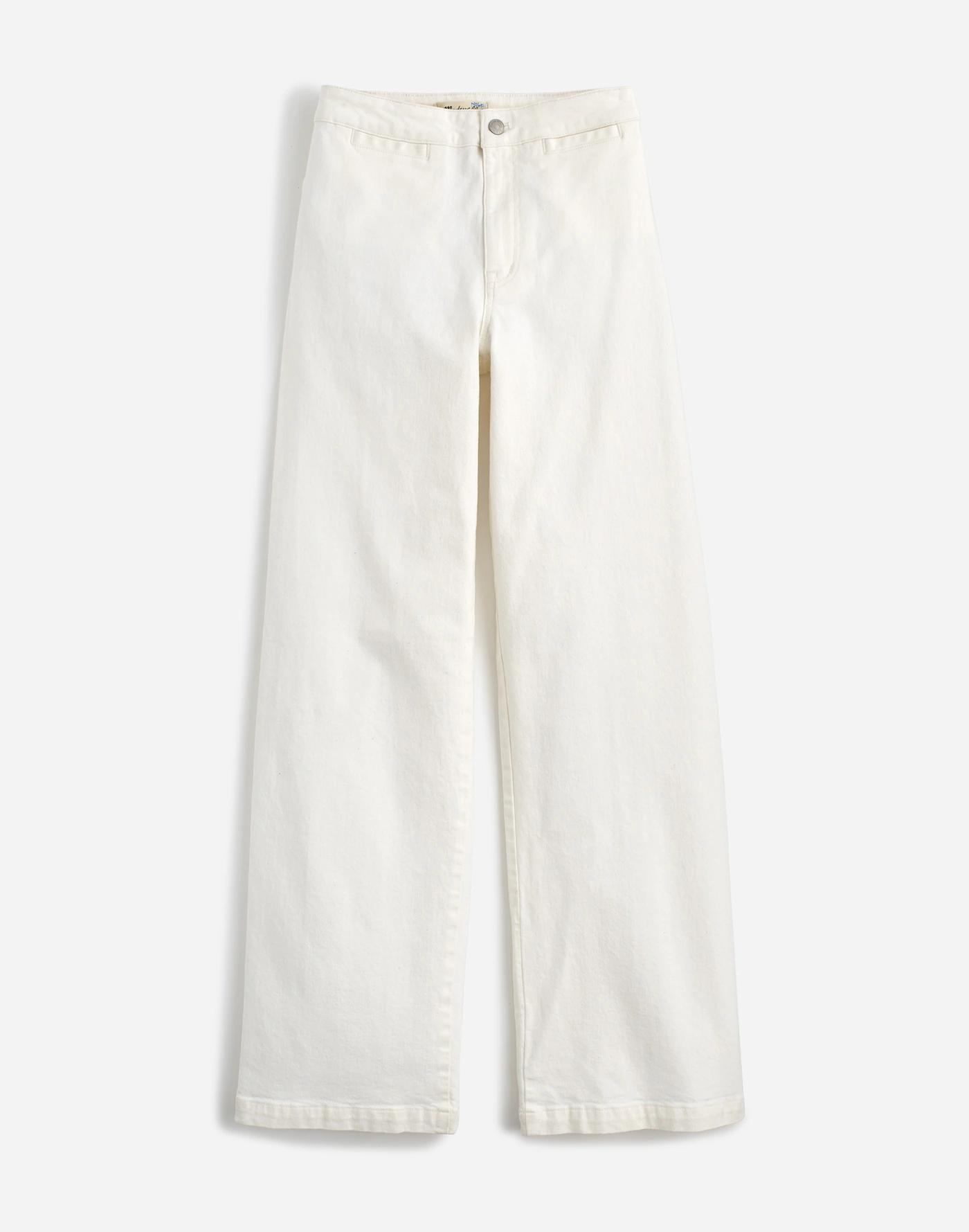 The Plus Curvy Emmett Wide-Leg Jean in Tile White: Welt Pocket Edition Product Image