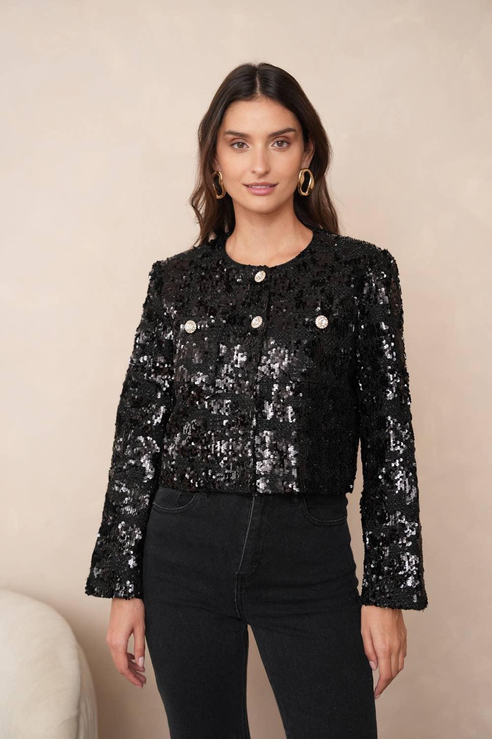 Sequin Tweed Jacket Product Image