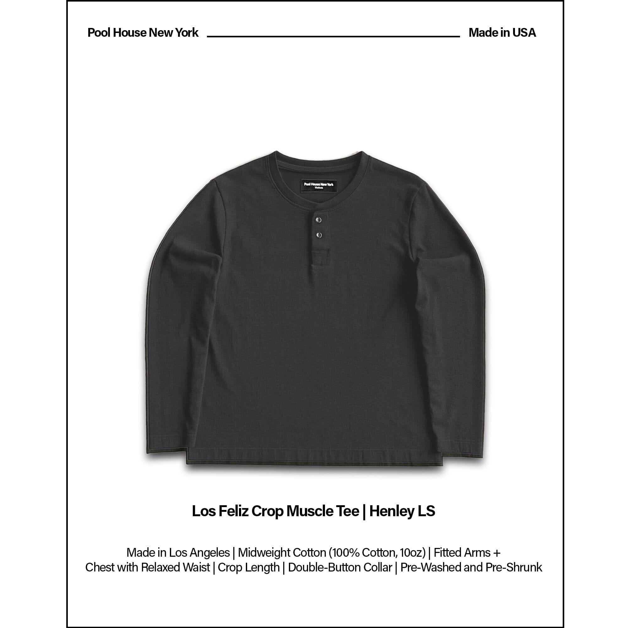 Los Feliz Crop Muscle Tee | Henley Long Sleeve Male Product Image