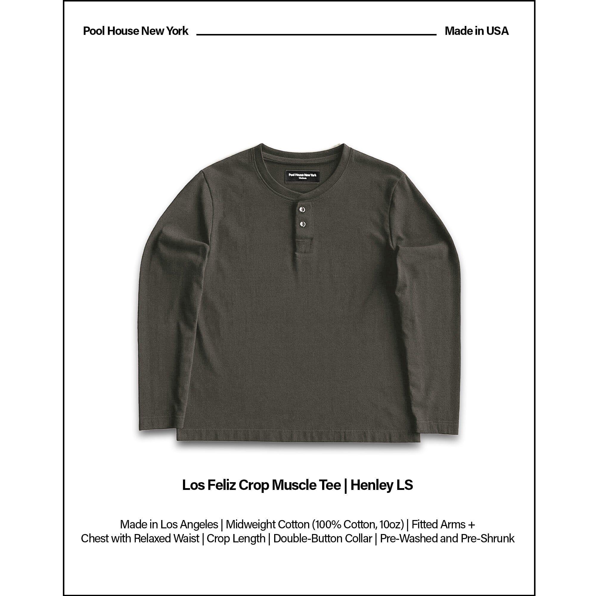 Los Feliz Crop Muscle Tee | Henley Long Sleeve Male Product Image