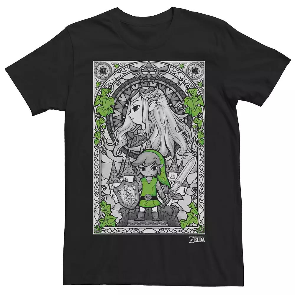 Men's Nintendo Zelda Link Nouveau Stained Glass Tee,  Product Image