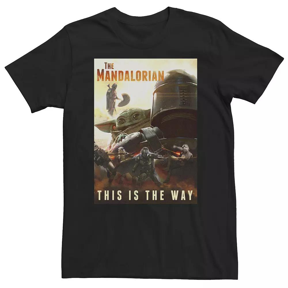 Big & Tall Star Wars The Mandalorian "This Is The Way" Poster Tee, Men's, Size: XXL Tall, Black Product Image