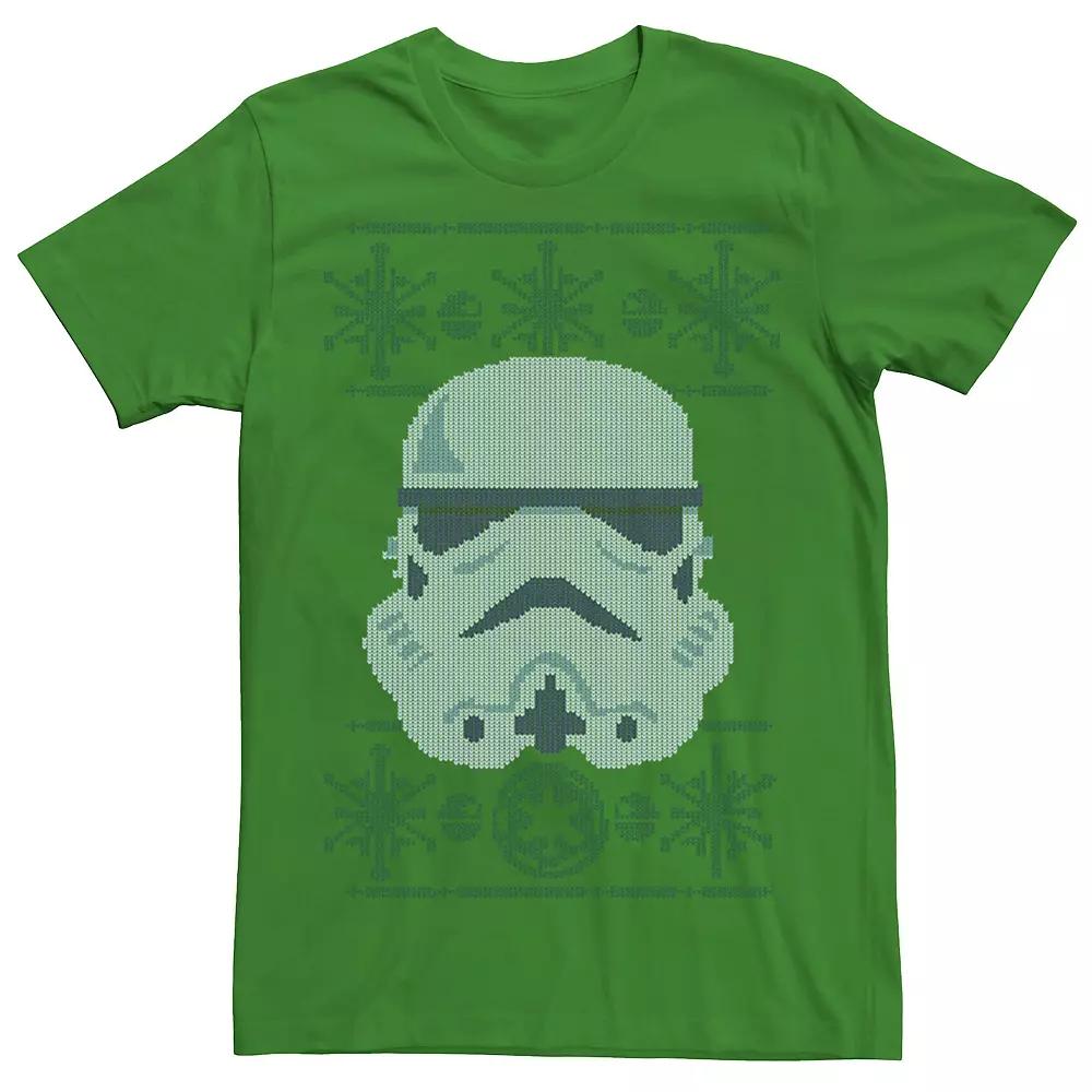 Men's Star Wars Stormtrooper Helmet Ugly Christmas Sweater Graphic Tee,  Product Image