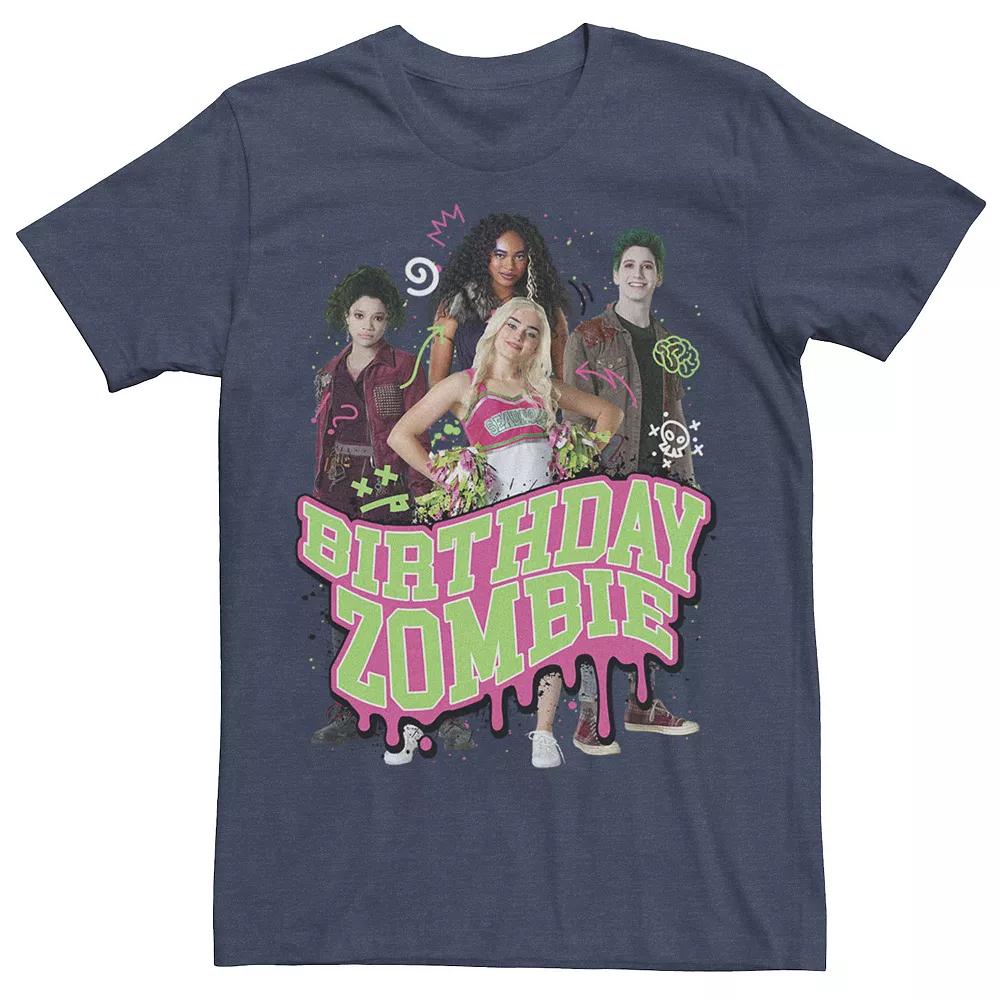 Disney's Zombies Men's Group Birthday Zombie Graphic Tee, Size: XXL, Navy Grey Product Image