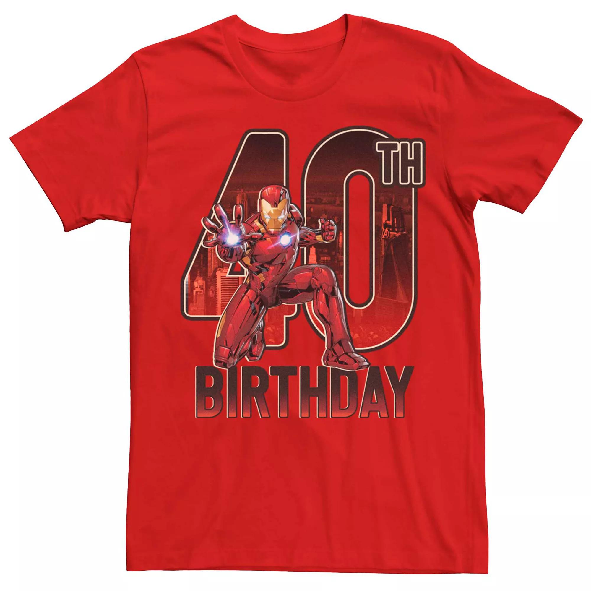 Men's Marvel Iron Man 40th Birthday Tee, Size: Medium, Red Product Image