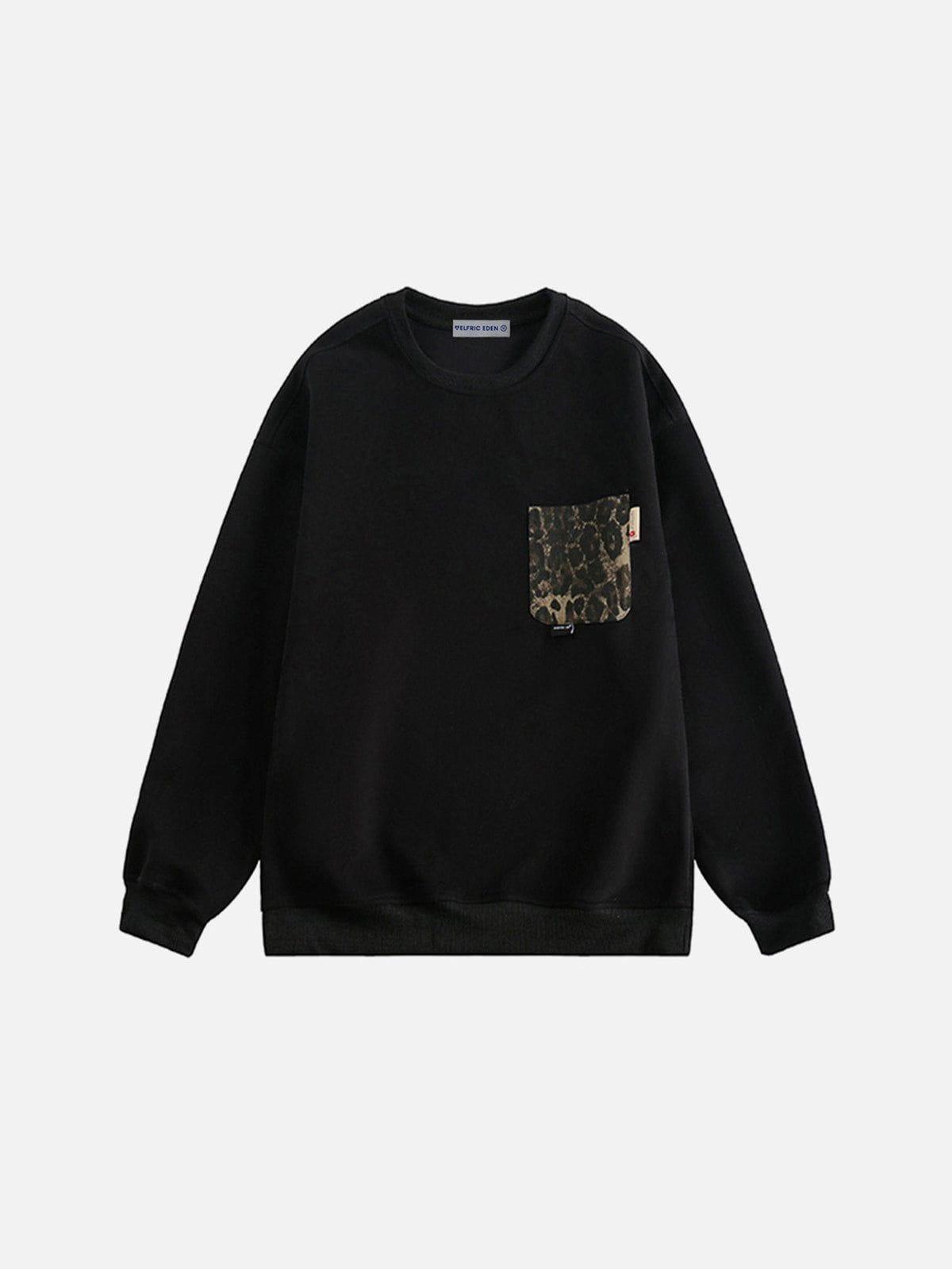 Aelfric Eden Leopard Graphic Pocket Sweatshirt Product Image