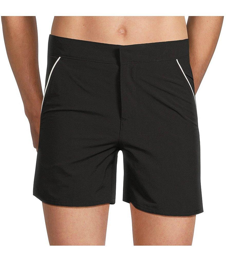 Murano Monaco 5#double; Solid Swim Trunks Product Image