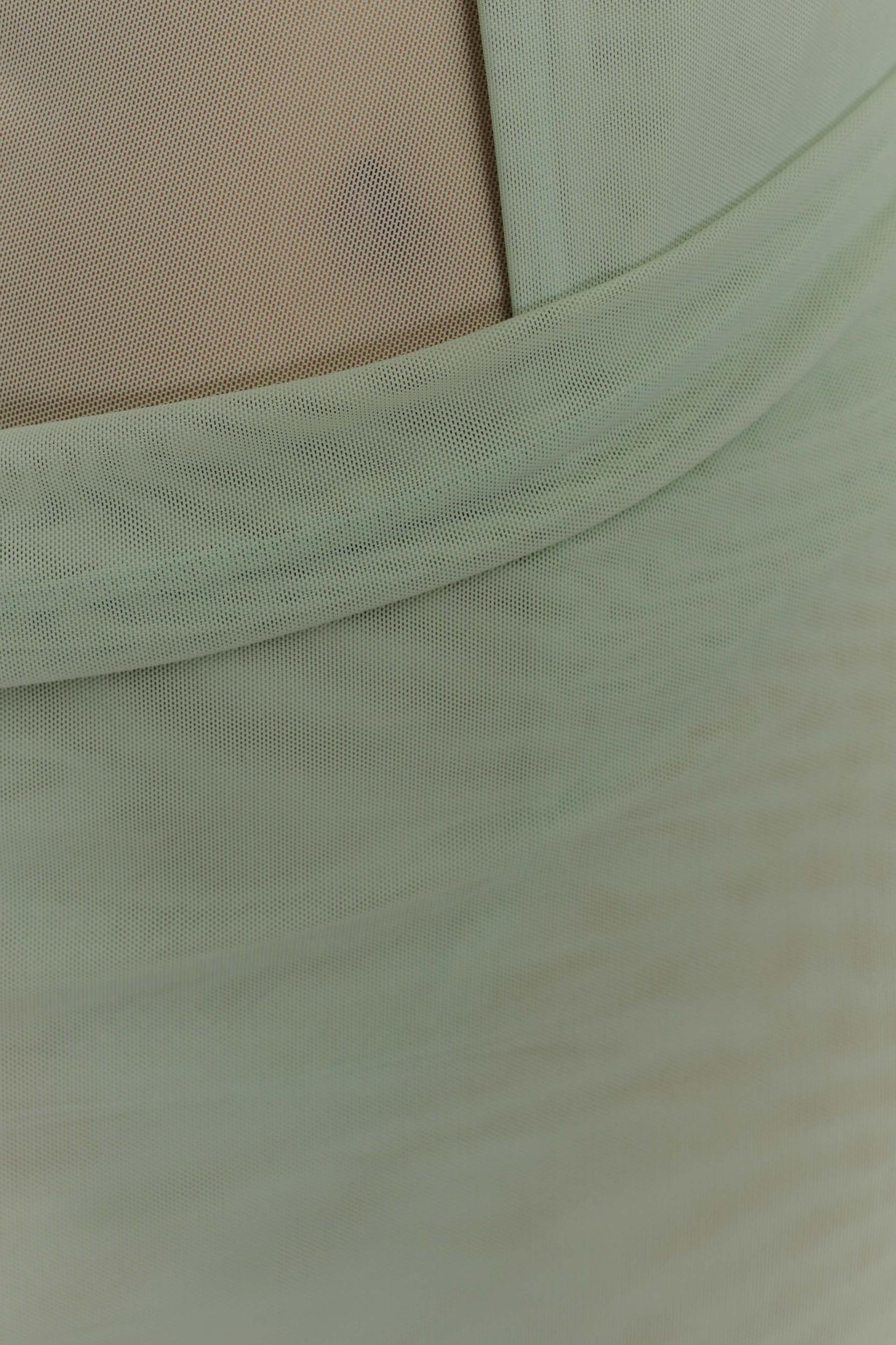 Edwina Knotted Mesh Maxi Dress - Sage Product Image